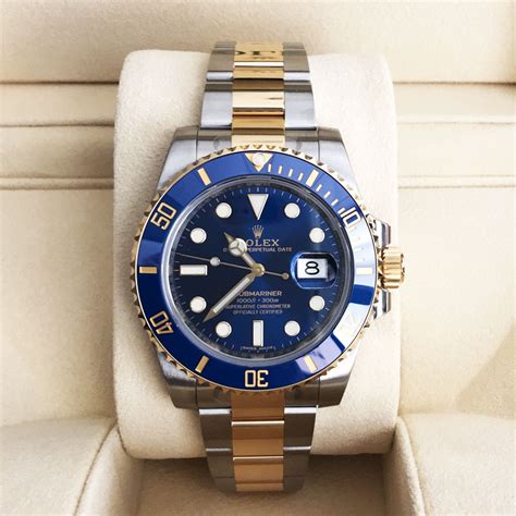 two tone blue rolex submariner|rolex submariner 116613lb for sale.